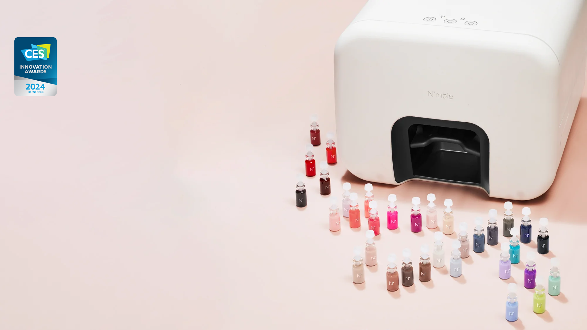 Nimble at-home nail painter paints and dries your nails with the
